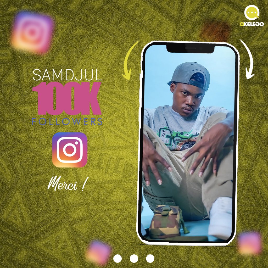 Okeledomag's tweet photo. On sait que Sam Djul est un dur à cuire, un as du Ghetto qui taff comme un dingo en ce sens que seulement les réels le suivent. Big Up à vous pour les 100K abonnés sur Instagram.

#Samdjul #Okeledofollowers https://t.co/D46JGTlfCV