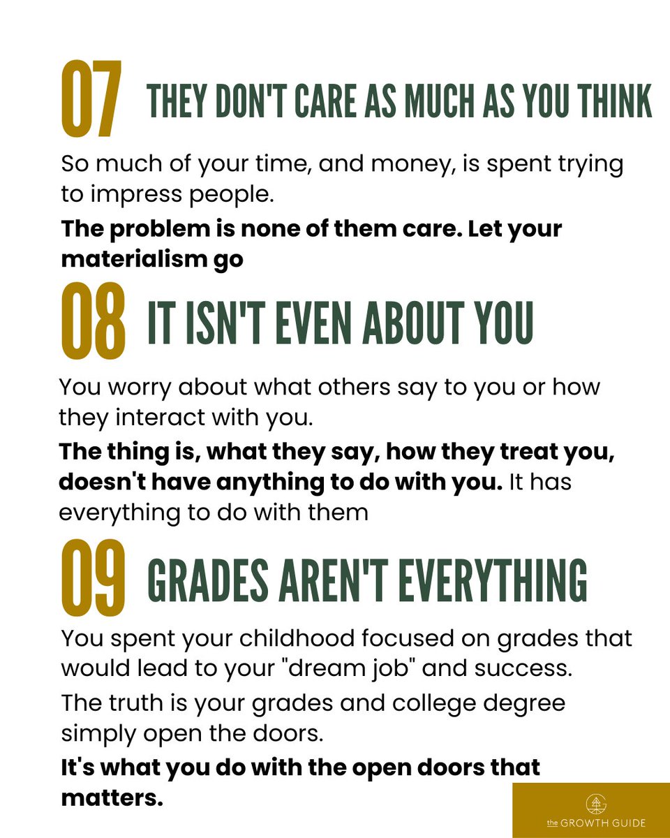 IAmClintMurphy's tweet photo. 7. They Don't Care as Much as You Think
8. It isn't Even About You
9. Grades Aren't Everything https://t.co/N8FXgevwFc