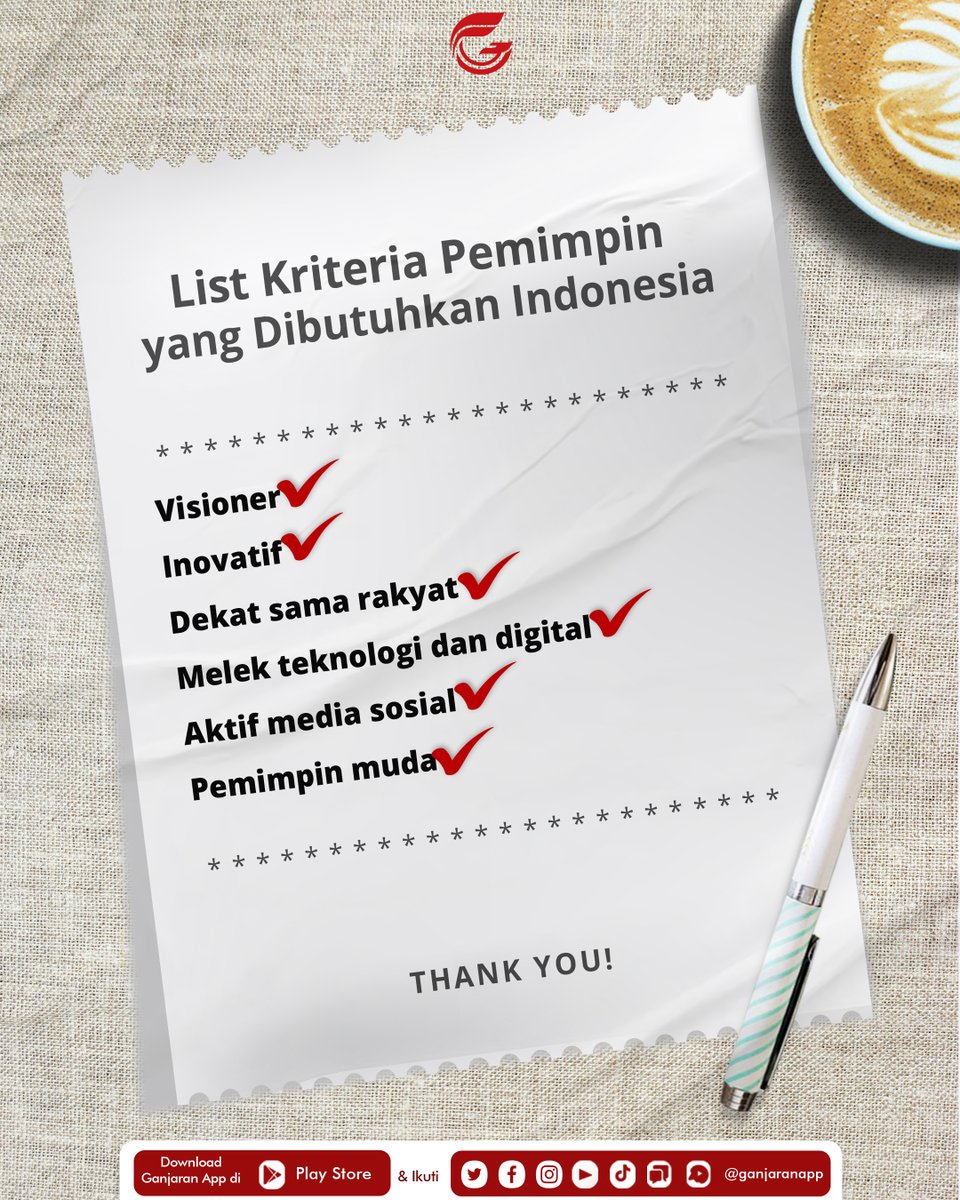 GerakSubuh's tweet image. Buat bikin Indonesia semakin maju di masa depan, kita butuh pemimpin dengan kriteria di atas ini! Jangan salah pilih pemimpin yaa nanti!

#stundupcomedy #GanjaranApp #ganjarpranowo #ganjarforpresiden2024 #ganjarpresiden2024 #presiden2024 #pemilu2024 #GanjarCapres #Pilpres2024