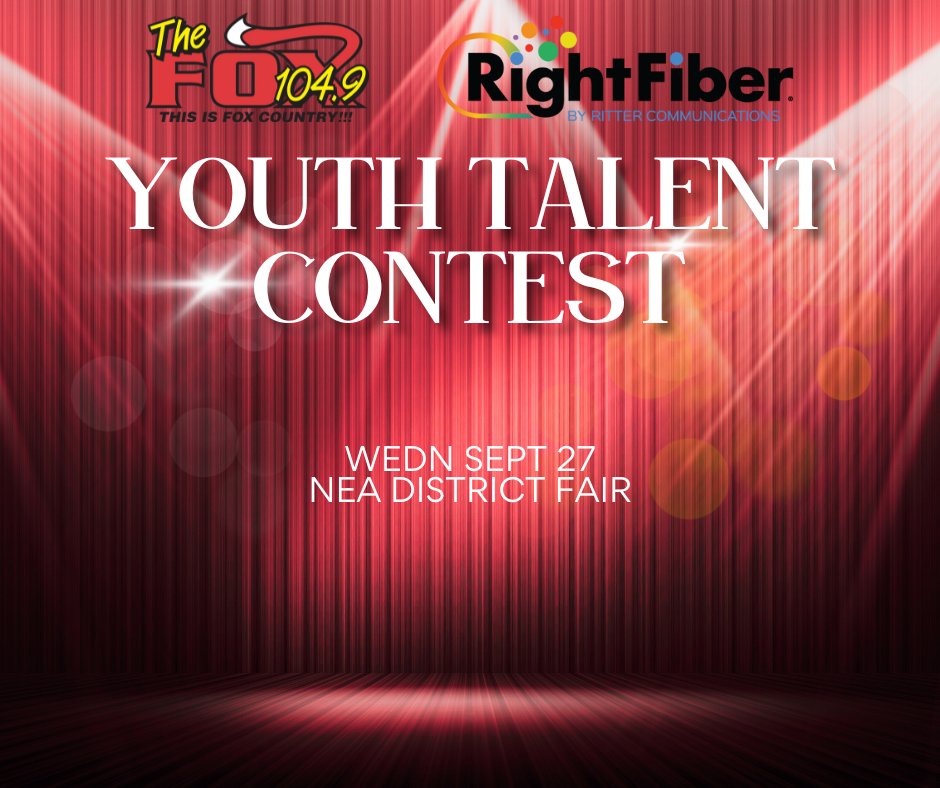 It's baaaaaack!!!! The youth talent contest is happening Sept 27 at the fairgrounds. Tag someone that needs to sign up!!! More details here bit.ly/44hTp85