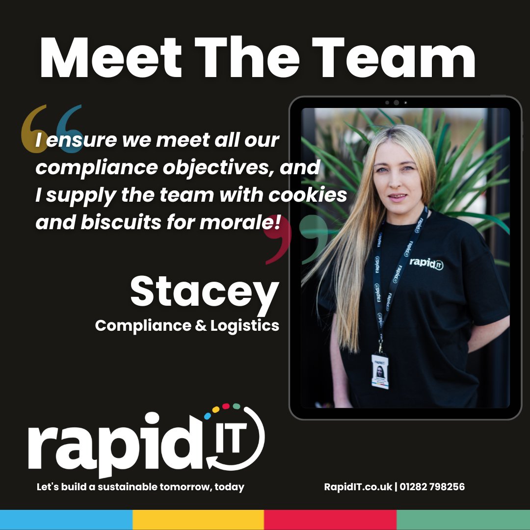 Stacey Shackley works in our Compliance and Logistics department, ensuring that our work is completed by the book, every time. ✅📔

Her favourite achievement is 'Stacey's Tuck Shop' -  aka the snack cupboard! The team keep motivated through Stacey's cookie collection 🍪