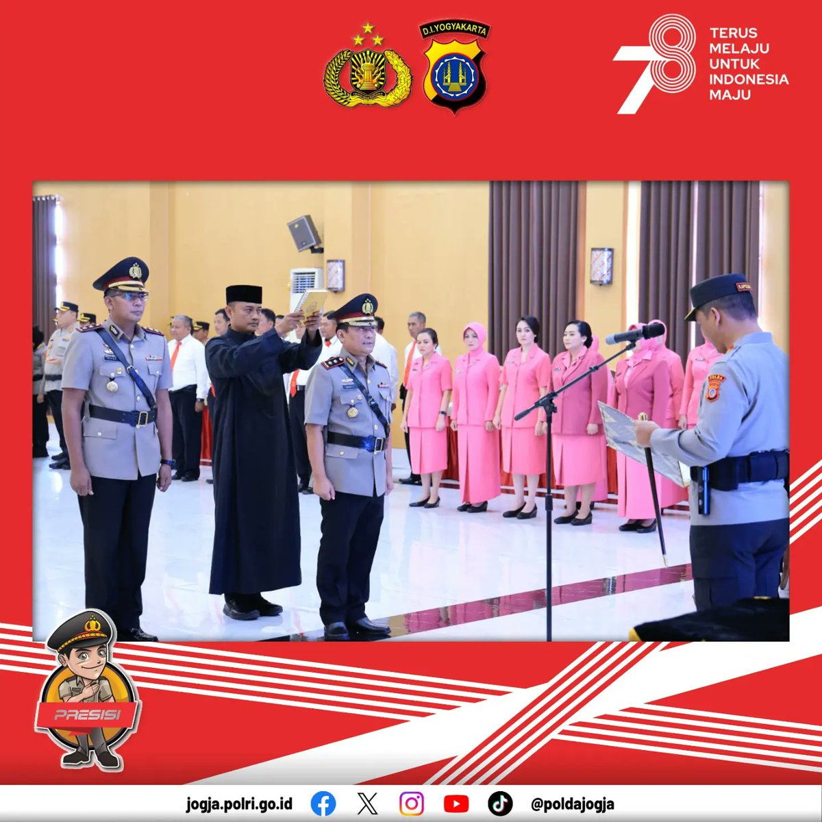 PoldaJogja's tweet photo. "Diharapkan melalui pergantian pejabat, akan hadir semangat baru yang lebih segar dan berkomitmen guna mengoptimalkan kinerja kesatuan, baik dalam bidang pembinaan maupun operasional," terang Kapolda.
#PoldaDIY #PoldaJogja #KapoldaDIY #DirtahtiPoldaDIY #Tahti.. https://t.co/FQC0f7OTH1