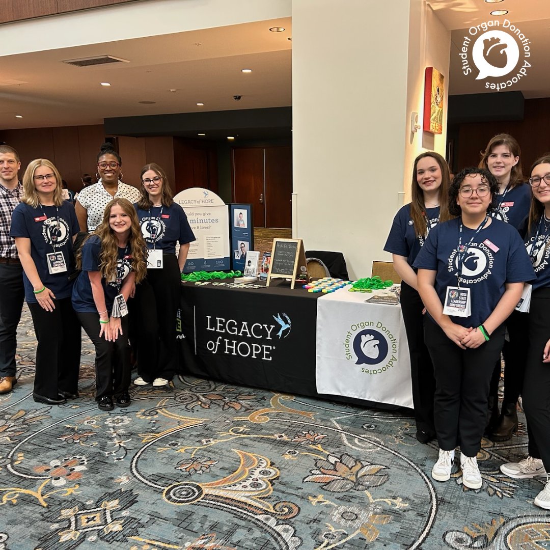 This past school year, SODA at Chelsea High School joined @legacyofhopeAL at the 2023 Alabama HOSA State Leadership Conference to recruit new student advocates. This was the perfect event for the Best OPO Collaboration Award 🏆 Congrats!