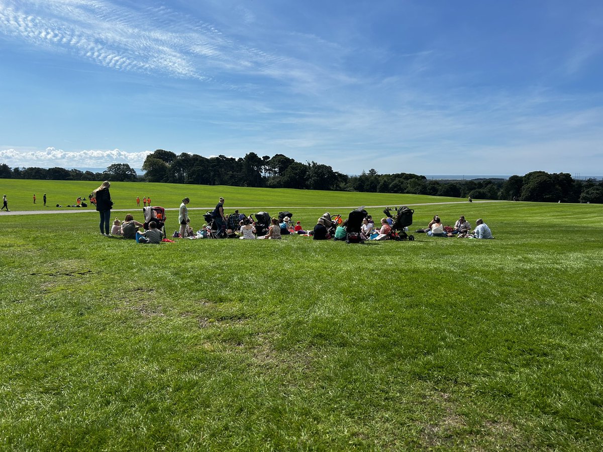 Fantastic weather for our #SummerOfPlay day trip to @Margampark. The children and families are enjoying a picnic in the sun, and we’re just getting ready for our sports day. Thanks to our lovely partners at @savechildrencym for funding our fun!