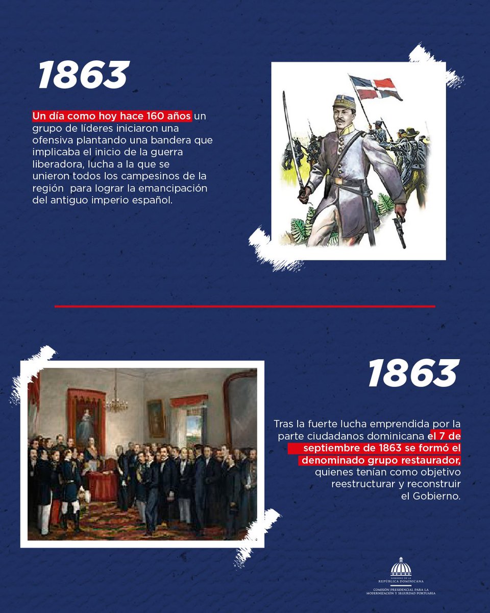 cpmsprd's tweet photo. Hoy conmemoramos 160 años de nuestra libertad!

#restuaraciondominicana🇩🇴 https://t.co/hIMuCP5Q36