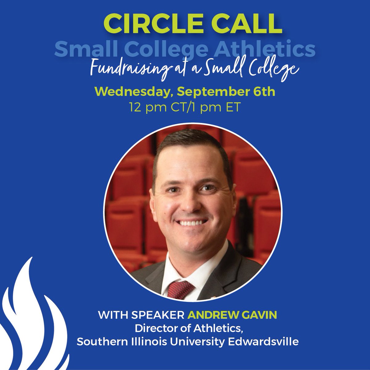 🚨Attention Women Leaders 🚨 

We are just 3 weeks away from our Small College Athletics circle call with special guest @AndrewGavinAD!

This is one you’re not going to want to miss!  @WomenLeadersCS