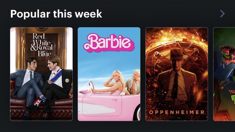 RWRBLAT's tweet photo. #RWRBMovie supera en popularidad a #Barbie y #OPPENHEIMER en letterboxd. 😱 https://t.co/2B7JonqbAq