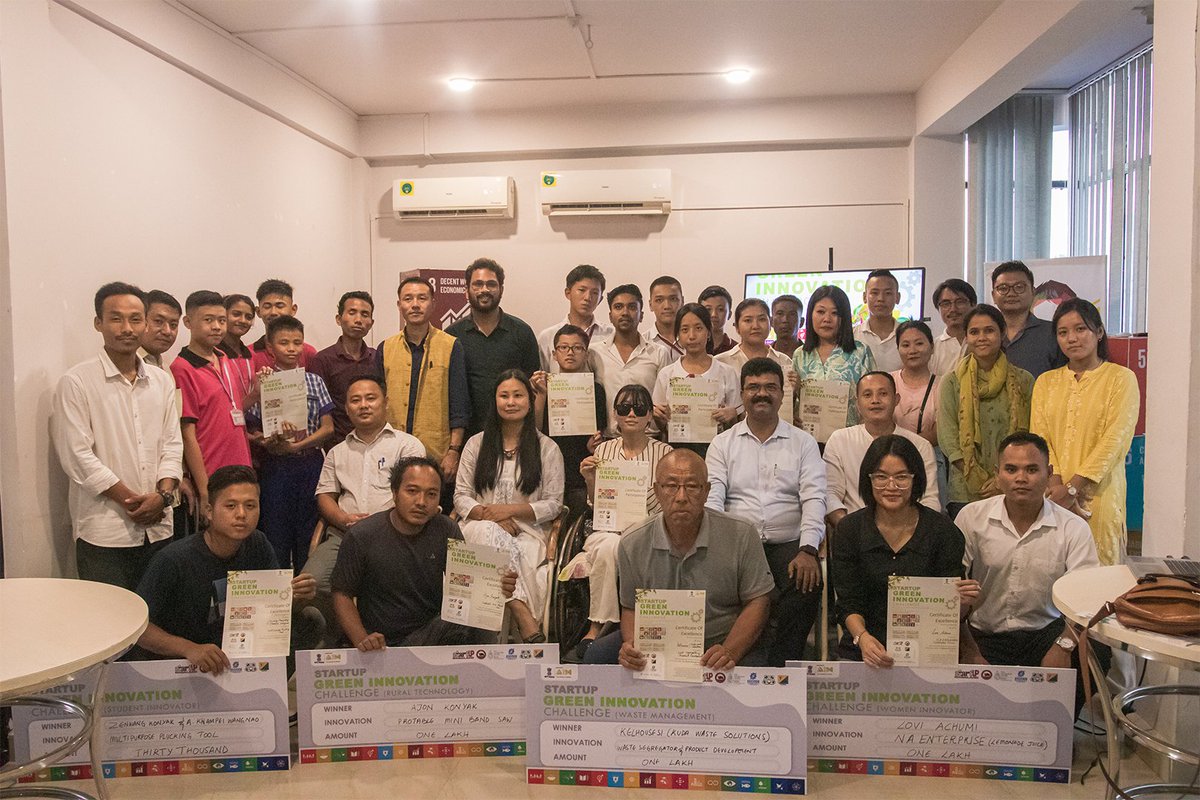 A successful conclusion of the 'Green Innovation Challenge' in collaboration with @startupnagaland, NTTC,@YNnagaland & @SDGCCNagaland.  A platform to explore & understand on-ground challenges & diverse perspectives from the innovators and entrepreneurs from Nagaland state.