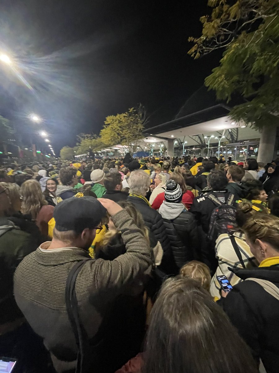 Chaos tonight after the Matildas match. As if we weren’t hurting enough, getting home was a nightmare.