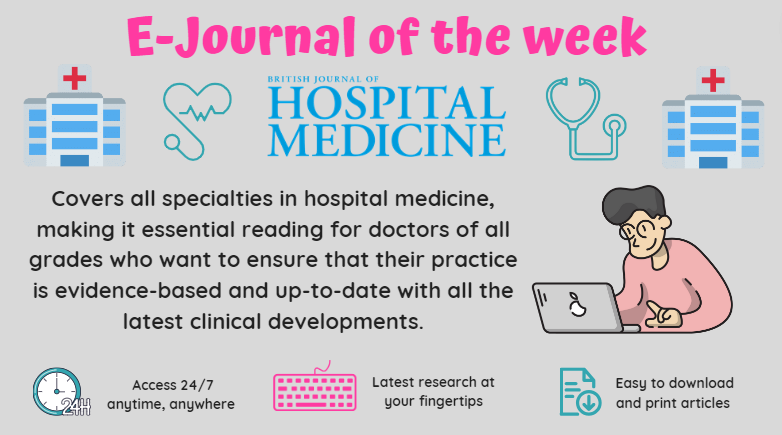 LancsHospLib's tweet photo. π₯ππ₯οΈ E-JOURNAL OF THE WEEK π₯οΈππ₯
British Journal of Hospital Medicine - leading monthly multi-specialty review journal for hospital doctors. Access online with an OpenAthens account π https://t.co/MONz4apIMq Register online! π https://t.co/PQPNooWYtX #LTHTrEJournaloftheWeek https://t.co/q82npefegl