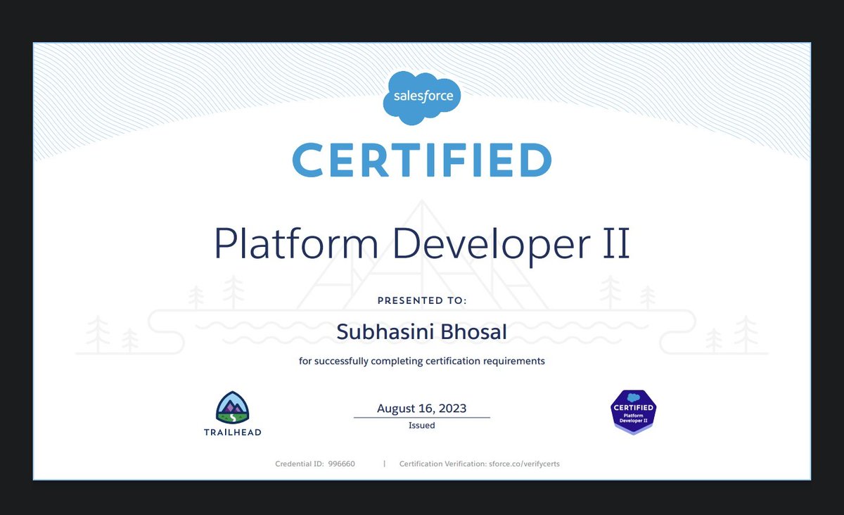 Finally did the super badges to get the cert.. three years after the proctored exam ! <a href="/trailhead/">Trailhead</a> <a href="/salesforce/">Salesforce</a> #sayNoToProcrastination