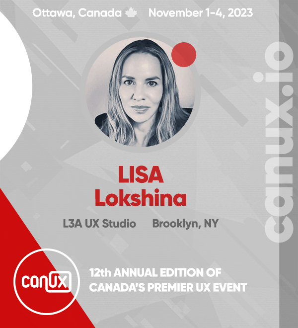 CanUX 2025 (@canuxconf) on Twitter photo We're delighted to announce that <a href="/lokshina_lisa/">Lisa Lokshina</a>, Founder of L3A UX Studio in Brooklyn, NY will return to @CanUXconf on Nov 3-4, 2023 to discuss the shift in perspective required to move from designing in 2D to designing in eXtended Reality (XR).
canux.io/lisa-lokshina/ #canux #xr We're delighted to announce that <a href="/lokshina_lisa/">Lisa Lokshina</a>, Founder of L3A UX Studio in Brooklyn, NY will return to @CanUXconf on Nov 3-4, 2023 to discuss the shift in perspective required to move from designing in 2D to designing in eXtended Reality (XR).
canux.io/lisa-lokshina/ #canux #xr