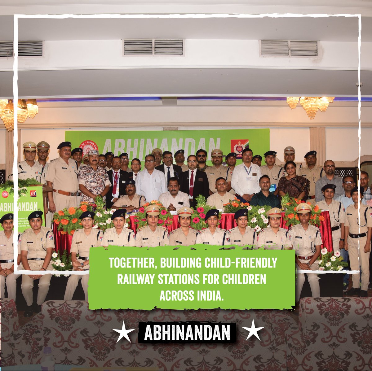 1 Standard Operating Procedure.  
10 years. 
35 child-friendly railway stations.  
500 trainings. 
40,000 railway officials turned child rights champions. 

At #Abhinandan, we celebrate working together with the Indian Railways to make child-friendly railway stations a reality.