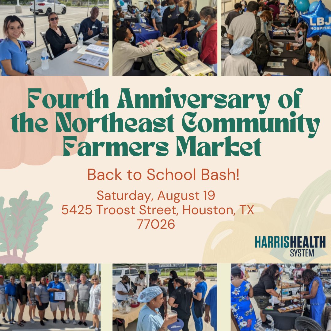 Kashmere Gardens/Near Northside residents, join <a href="/UrbanHarvest/">Urban Harvest</a> 4th Anniversary &amp; Back to School Bash! 🎒🎉
There will be exhibits, giveaways, food &amp; fun with local businesses &amp; community organizations. 
#KashmereGardens #NearNorthsideHouston #BackToSchoolBash