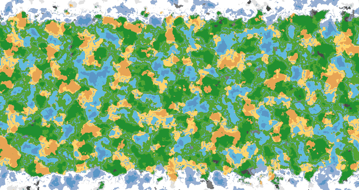 VallentinDev's tweet image. Little sneak peek... I've been working on adding biomes, rivers, and lakes. Here's an unfathomably large zoom out.
To put it into contrast. The area in the image is 6 times larger than Earth. There's more than 56 million tiles.
#gamedev #indiegamedev #rustgamedev #procgen