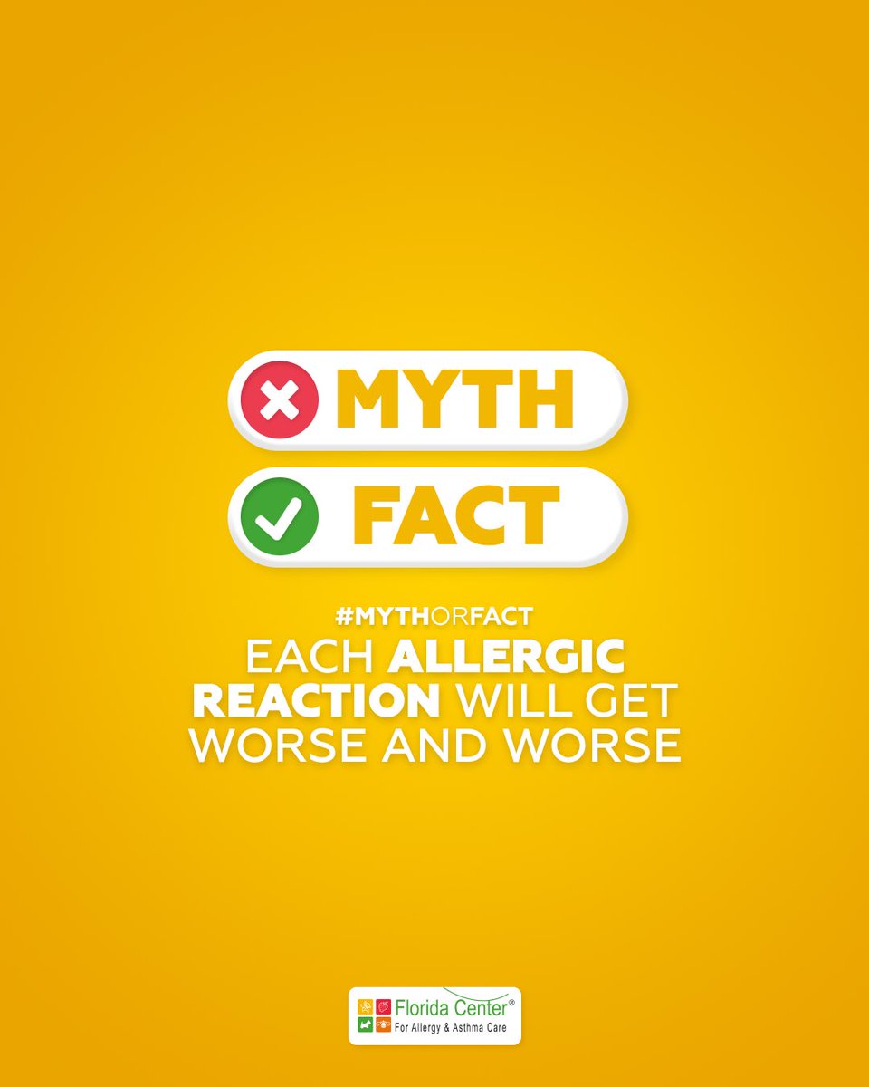 Myth: Each allergic reaction will get worse and worse. 😨🫣 Fact: Food allergy reactions are unpredictable. We don't know if a reaction is going to be mild, moderate or severe. So the first and best course of action is: know what you are allergic to and avoid. 🙌🏻