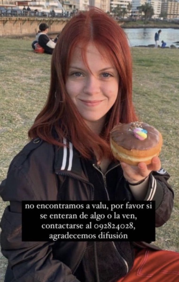 La Policía de Maldonado, amigos, familiares y vecinos cercanos a la parada 7 de la Brava, en Punta del Este, buscan a Valentina Cancela Sarmoria, de 17 años. Está desaparecida desde este martes a la tarde. Estuvo en esa zona junto a su ex pareja, un joven de la misma edad.