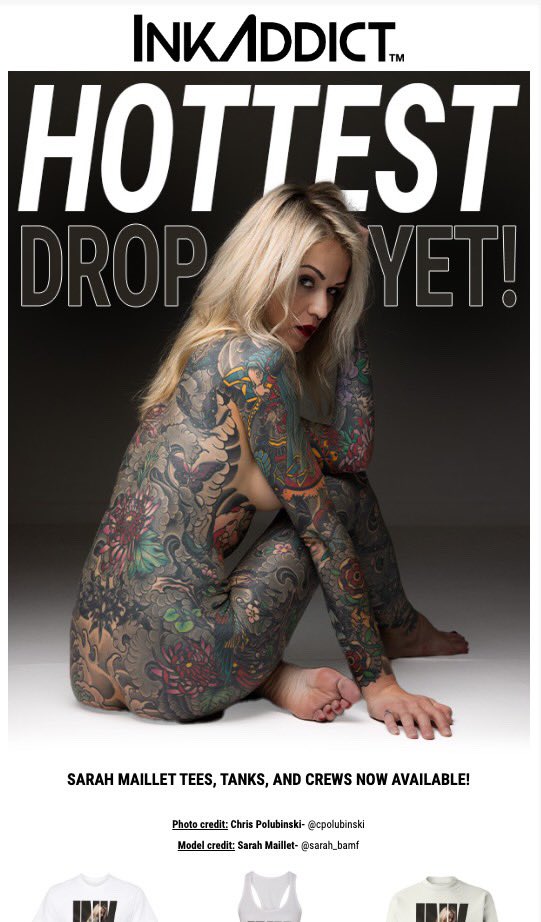 MsSarahBAMF's tweet photo. @inkaddictnation new design drops at noon! (EST)
•
📸 @cPolubinski https://t.co/RToYQVbmYV