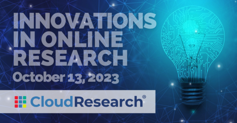 CloudResearch's tweet photo. Gear up for an in-depth exploration of research complexities across different study types at #IIOR2023. It’s a unique opportunity to learn about the challenges and solutions in this evolving field. https://t.co/nR82LEyuaK
#onlineresearch #phdchat #dataquality #innovation https://t.co/mDoBgLj0QC