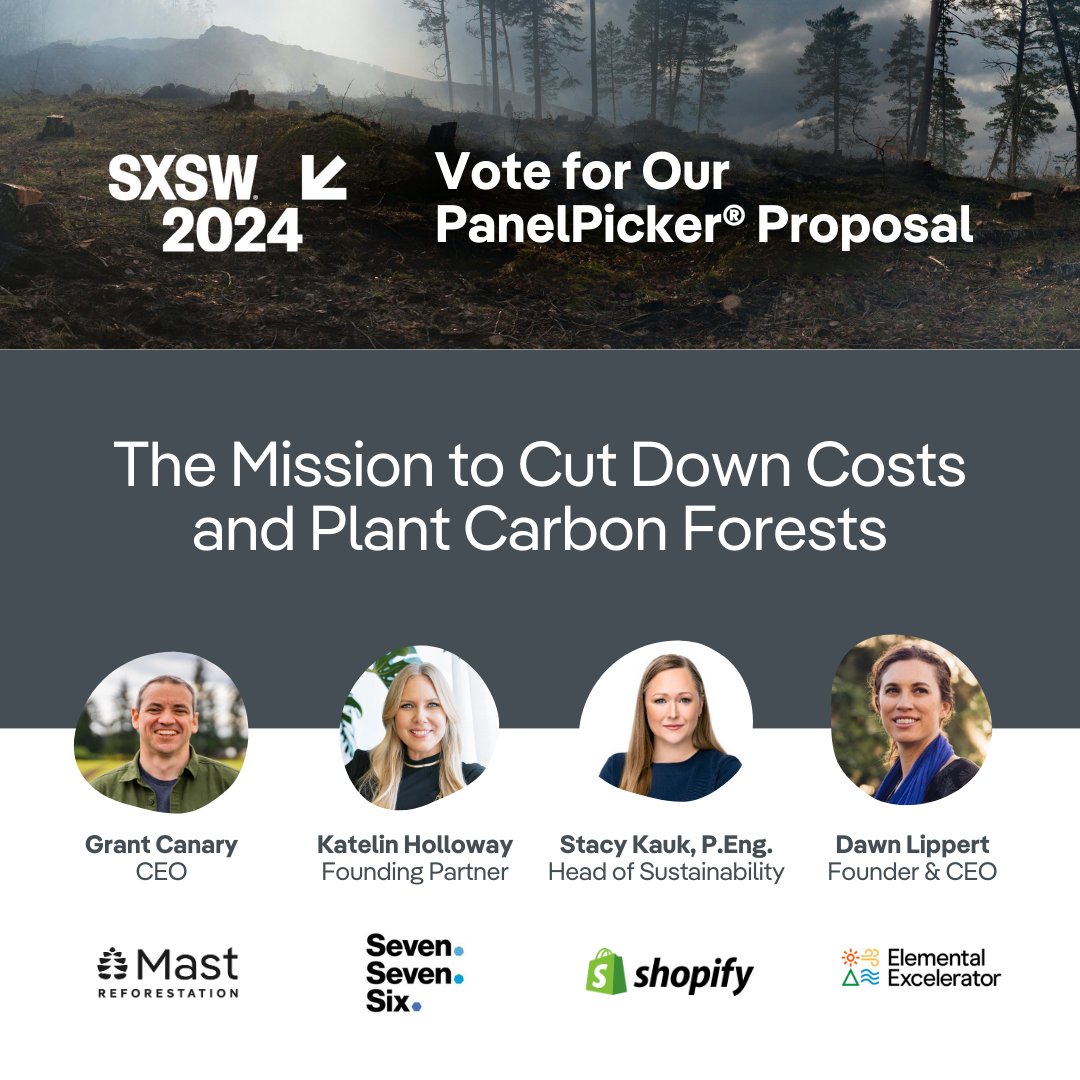 mastreforest's tweet photo. Mast friends and family, help us secure a panel at next year’s @SXSW

Cast your vote to hear from our CEO @GrantCanary and other climate leaders at SXSW on how to restore resilient forests.

👇Click to vote
https://t.co/woflkXNC63

Thanks for your support. https://t.co/trmXMQnTTf