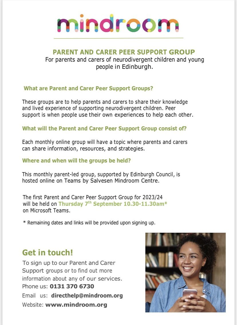 LHS_SfL's tweet photo. Brilliant monthly peer support group for parents and carers with Neurodivergent children from @SMRCResearch. Great chance to share advice and hear from other parents 🤗🤝
Info below👇🏼 https://t.co/aHhmOx6l3n