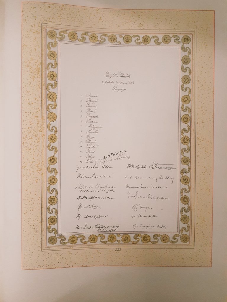 Found this gem "Paradise of all lawyers" today ♥️
 I'm wondering why did Dr. Rajendra Prasad signed it diagonally when everyone signed in a queue 👀
Or am I thinking too much!