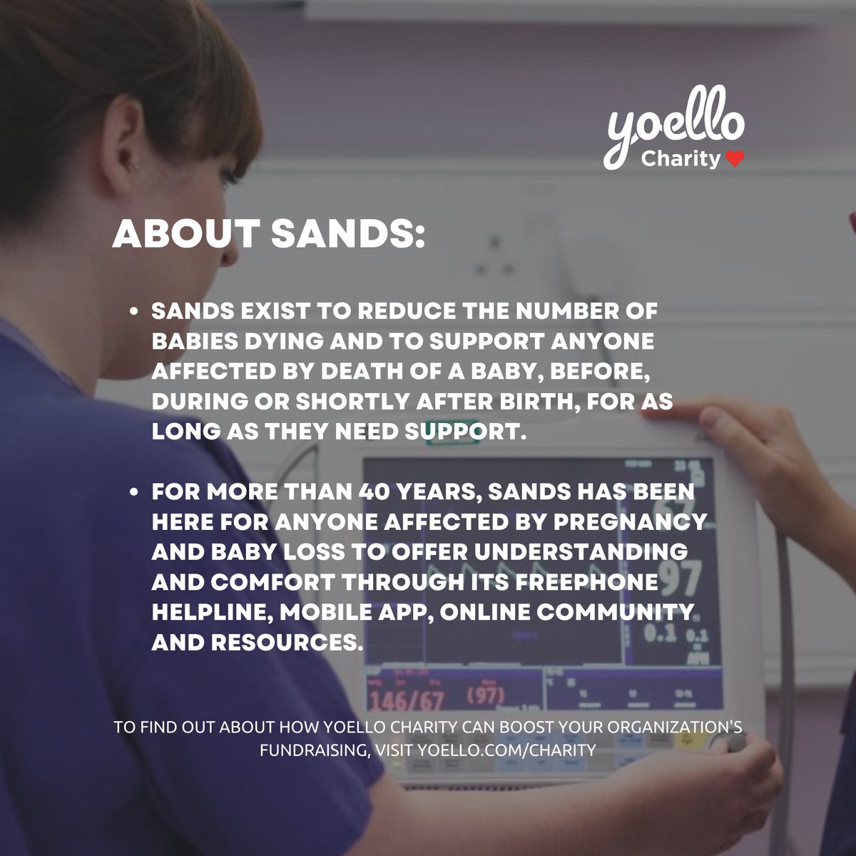 In this week's partner spotlight we have have <a href="/SandsUK/">Sands - baby loss charity 💙🧡</a>  💛 

Sands have been using Yoello Charity to boost their fundraising. To find out how Yoello Charity could help boost your fundraising: visit yoello.com/charity

#yoello #donatewithyoello
