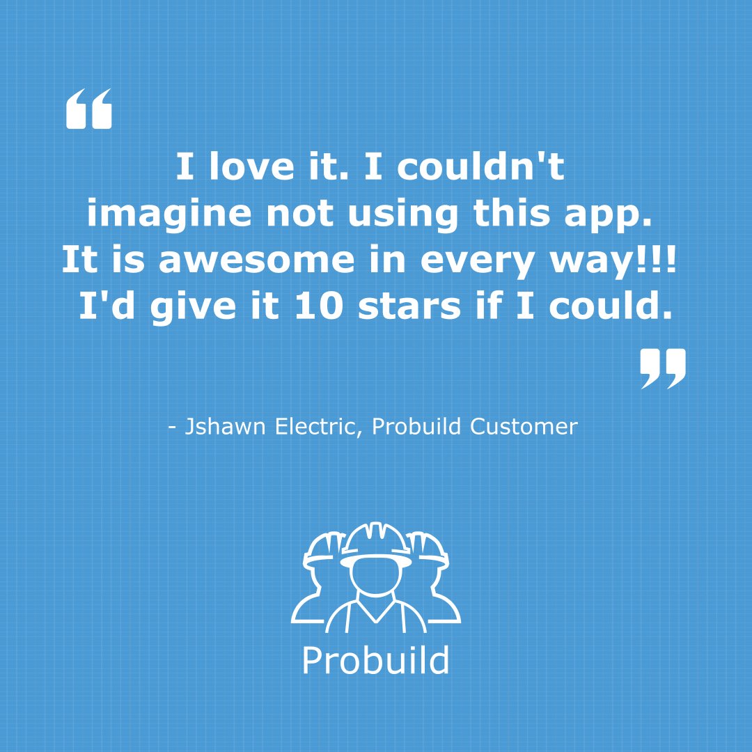 ProbuildApp's tweet image. Probuild is trusted by thousands of #contractors, #builders and #trades people worldwide. It’s packed with useful features to help your business rise above the competition. And best of all, it’s free! Get it on Android (bit.ly/3c3w2UT) or iOS (apple.co/2A7J5Hx).