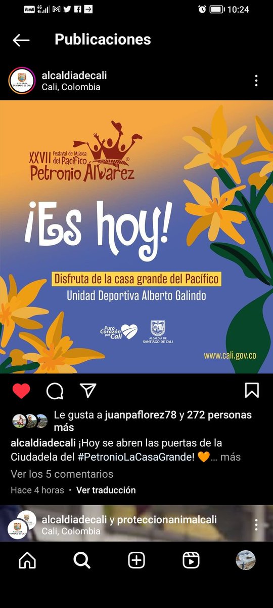 JorgeGLeyva's tweet photo. ¡Estamos listos! La versión número 27 del Festival de Música del Pacífico Petronio Álvarez empieza hoy, y todo amante de la cultura y de las expresiones artísticas de nuestros pueblos, está convocado:
📍Unidad Deportiva Alberto Galindo
🌊Entrada libre #PetronioLaCasaGrande https://t.co/0eBsXGY4VQ