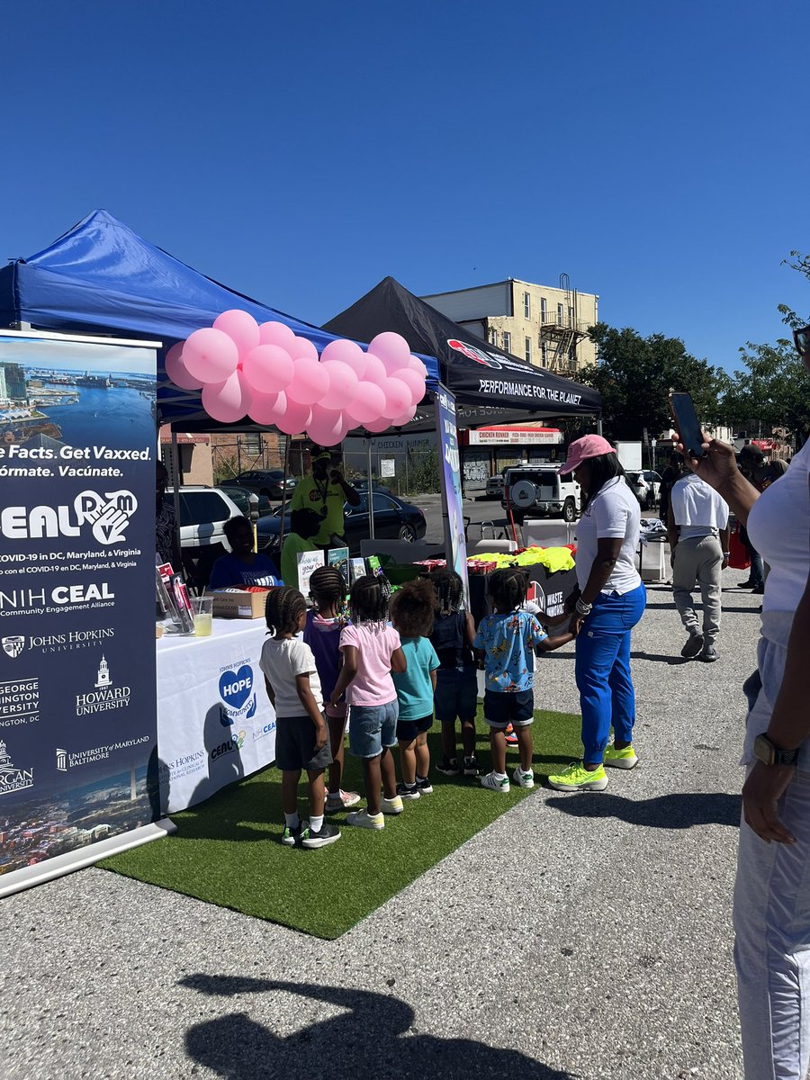Cyd_L's tweet photo. Over 50 vendors are out at the Lafayette Avenue Market today for the first ever Phyllis L. Poore Recovery Resource Fair hosted by @JHUNursing @ictrjhu #CEALDMV partner #SONSofPhoenix to support our communities impacted by substance use. >200 have stopped by so far! Come join us! https://t.co/8kwUavcRO2
