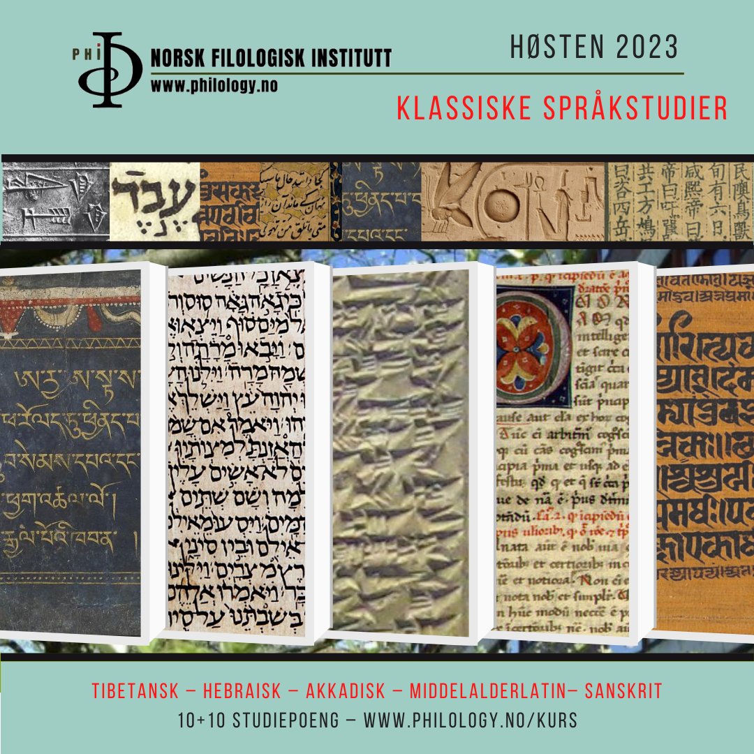 subplatano's tweet photo. SPRÅKKURS HØSTEN 2023    

– SANSKRIT  
– AKKADISK  
– MODERNE HEBRAISK   
– TIBETANSK   
– MIDDELALDERLATIN    

Les mer her: https://t.co/YNJcxP57pL. https://t.co/SQFD2Ljjso