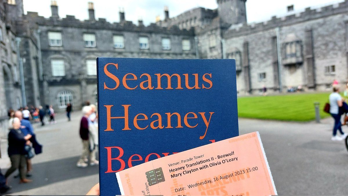 chrisdunnenews's tweet photo. Really enjoyed today's talk on Heaney's translation of Beowulf in @kkcastleOPW as part of @KilkennyArts. First time hearing Old English spoken aloud! #KAF50 https://t.co/jF48ZNX55q