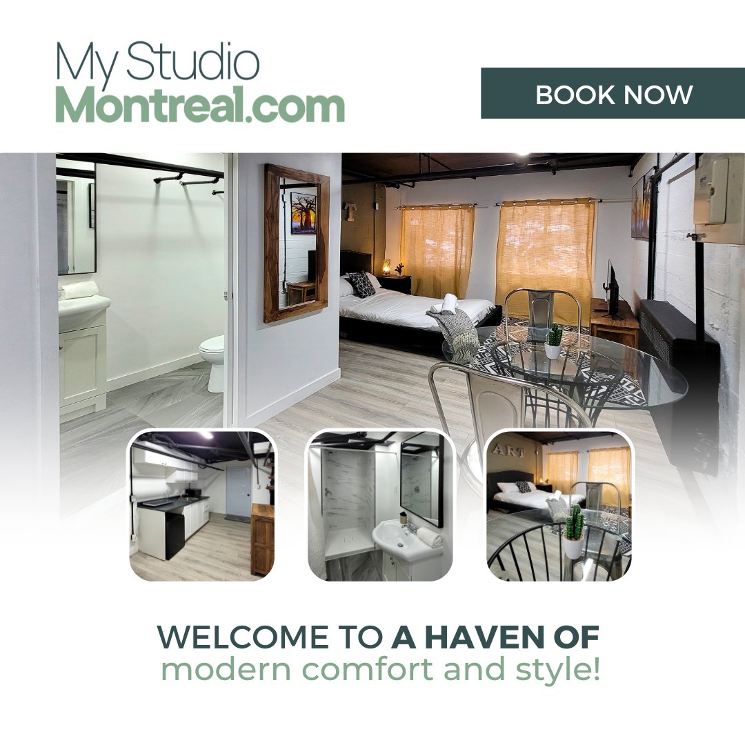🌟 Discover the epitome of luxurious living at My Studio Montreal, where our furnished apartments redefine the concept of urban living. ✨  . #MyStudioMontreal #rentalstudios #Downtown