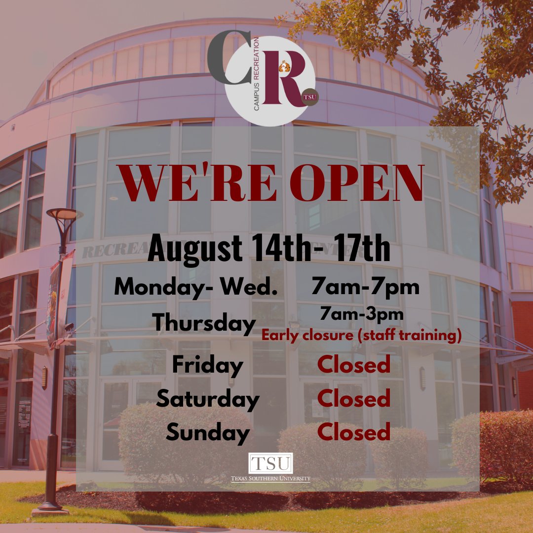 TSU REC Center (@txsucampusrec) / Posts / X
