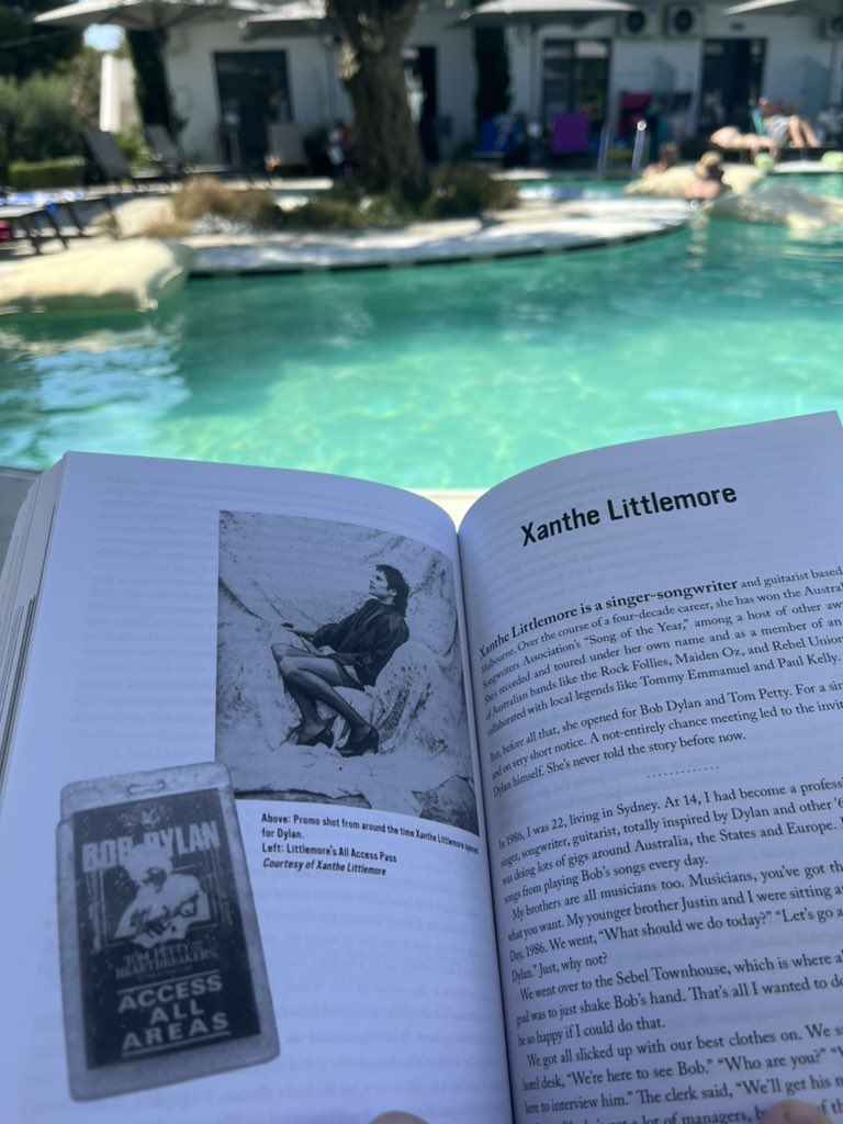 SteveS236's tweet photo. @rayfp Enjoying this amazing book on holiday in Greece. Brilliant portrait of Dylan in amongst all these interviews. One of my favourite here. What a brilliant, random story! https://t.co/0zJTd8gbQm
