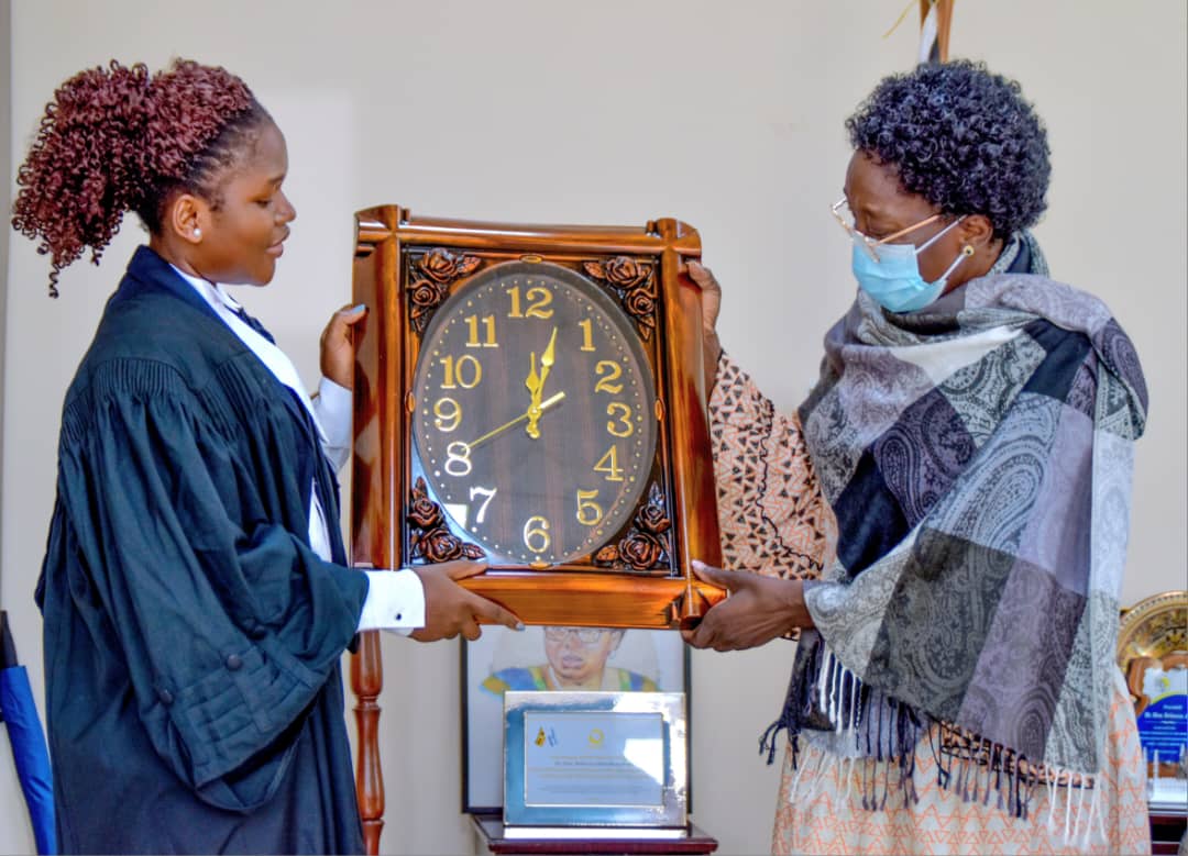 Today I was delighted  to receive  a gift from  Joan, Kirikumwino  one of the students I sponsored to study an LLB degree  as well as the Diploma  in Legal practice,  both of which she obtained  Fisrt Class