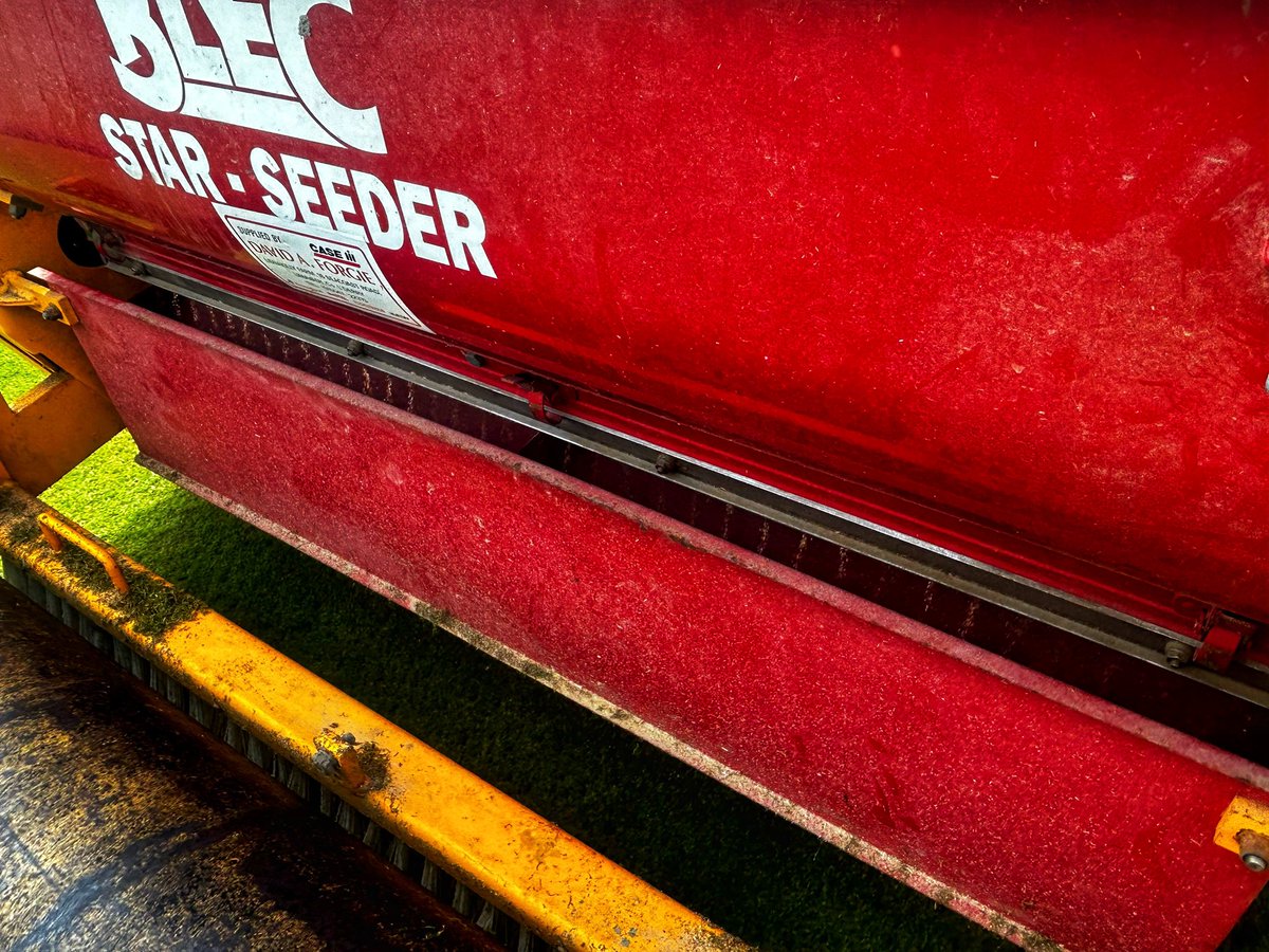 Busy couple of days <a href="/Greencastle1892/">Greencastle Golf Club</a> . The greens got some renovations, verticut, sorrel rolled, seeded, top dressed and drag matted in. Good push from the team, especially when the weather hasn’t been great ⛳️ #greenkeepingireland  #renovations