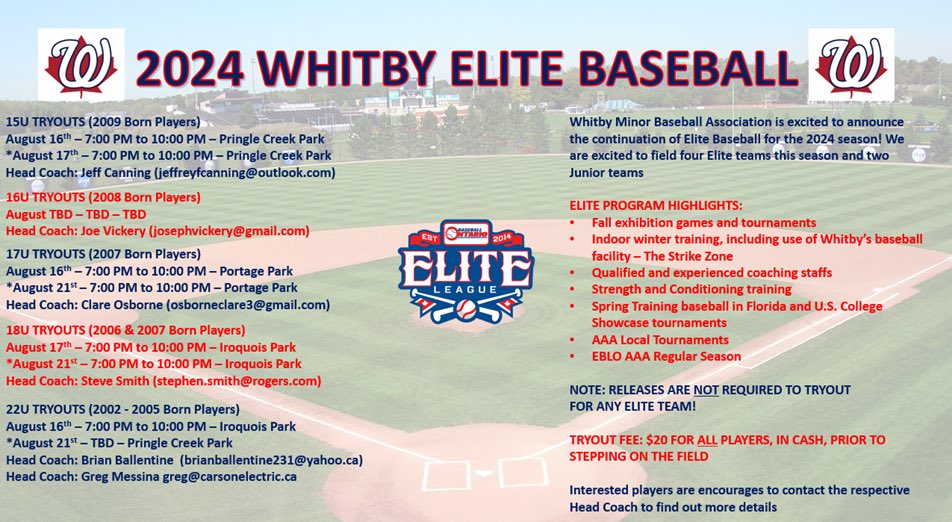 Whitby Baseball tweet media