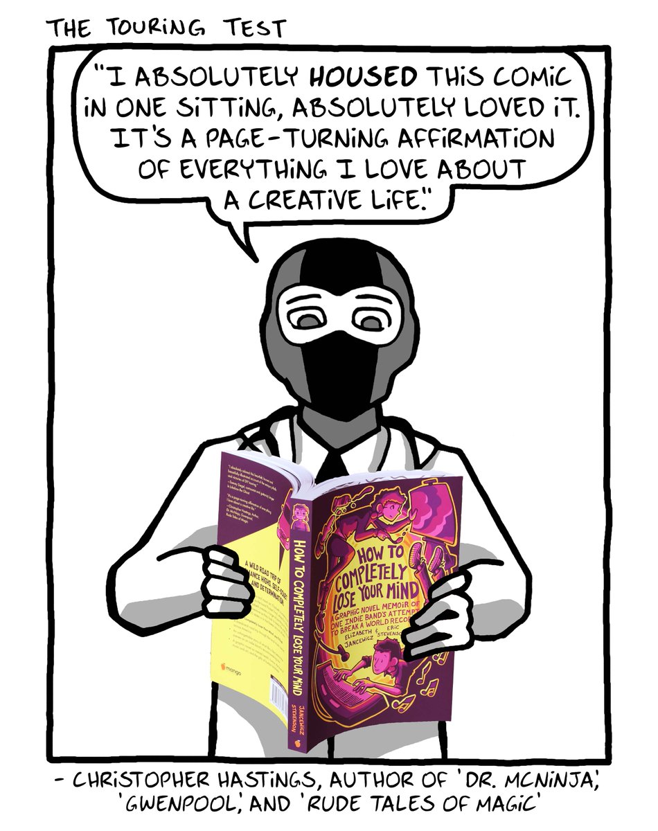 Another wonderful book blurb from another wonderful artist!
We’re big Dr McNinja fans so it was an honor to have <a href="/drhastings/">bebela</a> read through my book and give it such a glowing review!

“How To Completely Lose Your Mind” is set to be released this October; have you preordered yet?