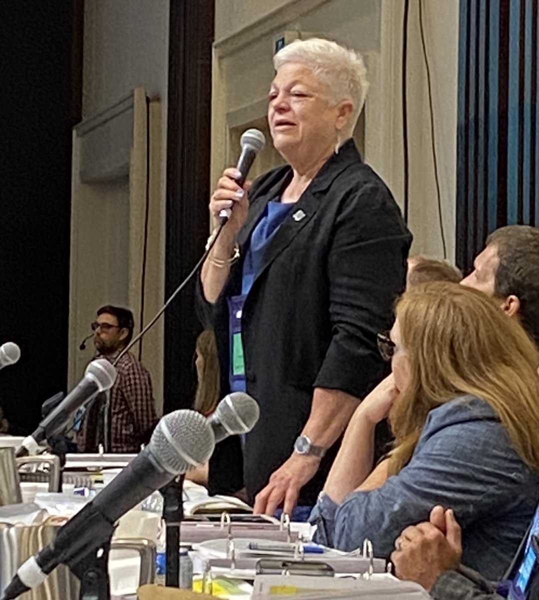 ETFOeducators's tweet photo. In her acceptance speech as Vice-President (woman) @GooeyGundi says, “We all walk on the shoulders of giants and I thank those before me. There is lots to do, so let's get it done!” #ETFOAM2023 #onted https://t.co/IPDHX6sajB