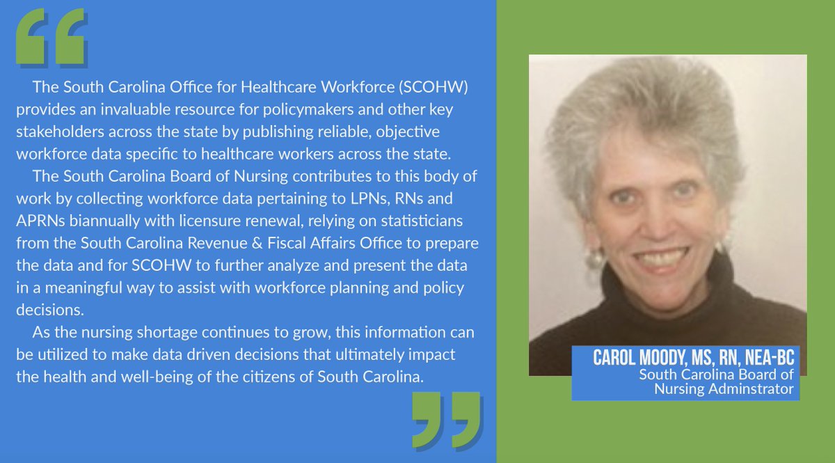 Healthcare workforce data are used to identify needs, support grant proposals, justify funding requests, allocate resources, and evaluate programming. <a href="/scohw/">SC Office for Healthcare Workforce</a> provides unbiased, timely, info to help stakeholders make informed decisions.

Learn more: scahec.net/scohw