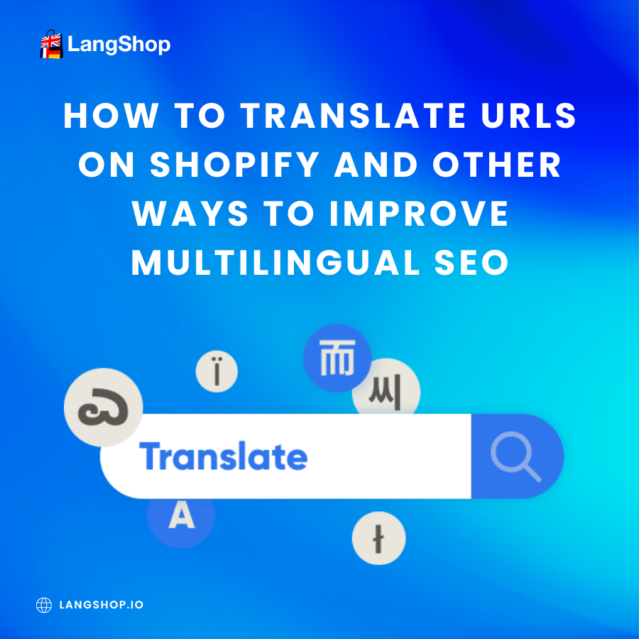 langshop_app's tweet photo. SEO specialists insist that translating URLs is a must for multilingual websites. Curious about how to make it happen on Shopify? 🔗 Dive into our blog post for a guide to boost your global SEO game: https://t.co/S0Y4fY4lFD

#MultilingualSEO #ShopifyTips #GlobalVisibility https://t.co/fwQFjCJDG7