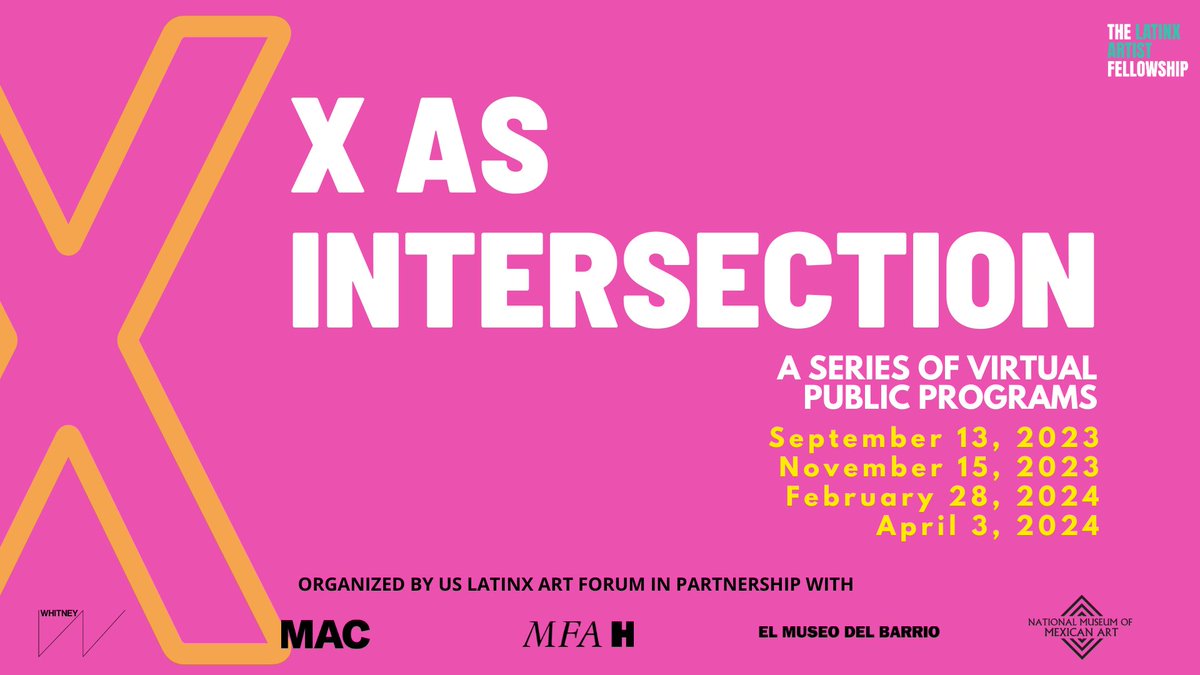 🎉X as Intersection Series Announcement🎉 <a href="/uslaforum/">US Latinx Art Forum</a> is elated to announce the next season “X as Intersection”. This virtual program series features the third cohort of the Latinx Artist Fellowship. To learn more: uslaf.org/x-as-intersect…