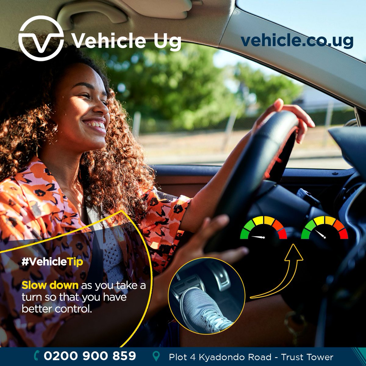 Did you know slowing down when taking a turn makes you have full control of your car when on then road?

#VehicleInsurance #Eurovision2023 #wednesdaythought