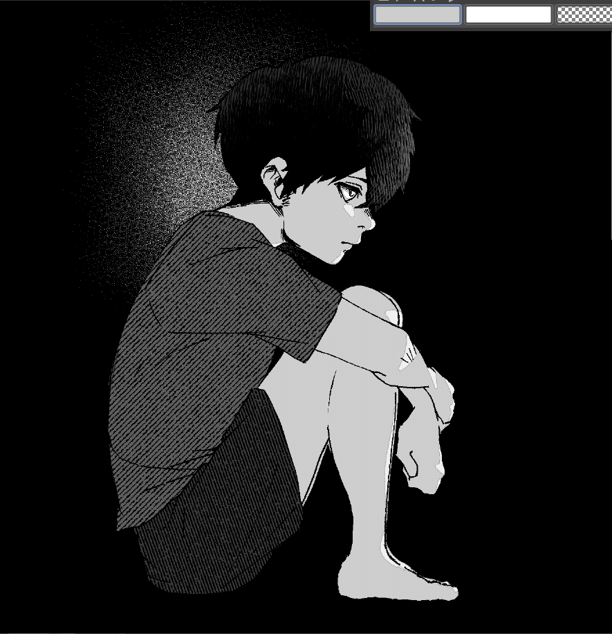 Part of a manga panel I was quite happy with ✨

#manga #rkgk