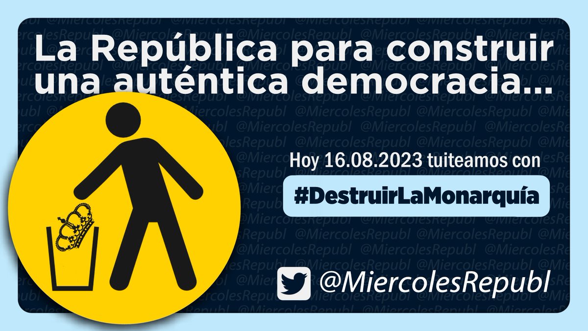 Usa estas imágenes para tuitear hoy con el hashtag #DestruirLaMonarquía ❤️💛💜  
📂 drive.google.com/drive/folders/…
