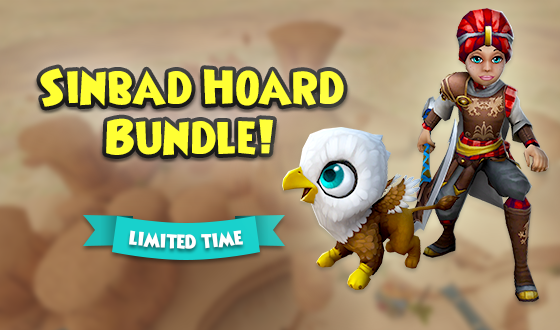 Wizard101's tweet photo. To the forbidden isle! 🏝️

The Sinbad Hoard Bundle is back and gives you 12 Sinbad Hoard Packs for the price of 10! Don't delay - this pack bundle will leave the Crown Shop on 8/20! #Wizard101 https://t.co/AuU96LoUg2