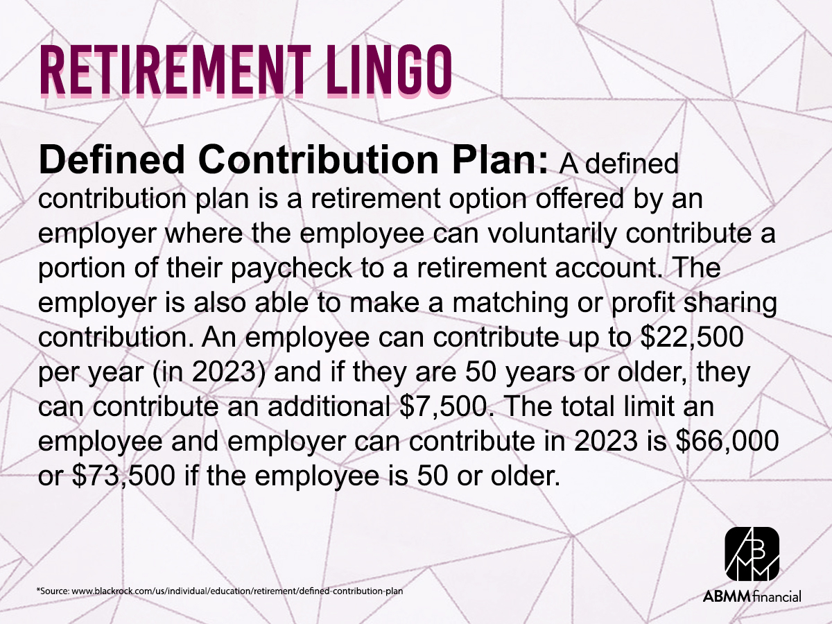 ABMMfinancial's tweet photo. Learning about retirement lingo! Today’s topic…Defined Contribution Plan!
#RetirementLingo
#LearningNewThings
#DefinedContributionPlan https://t.co/gEGcTtkrSB
