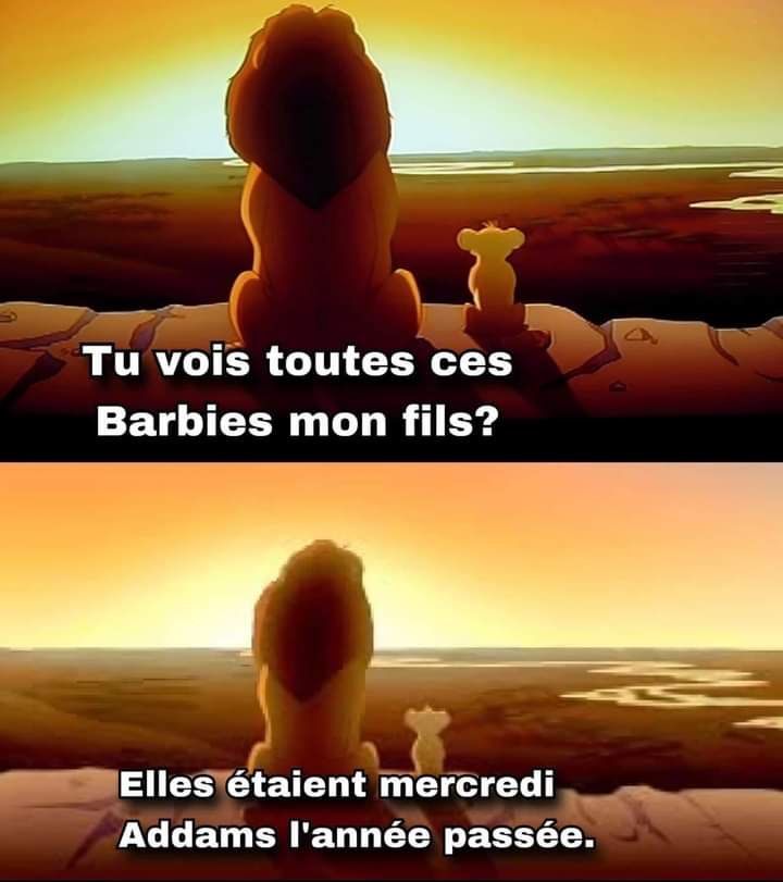 LPBShadow's tweet image. #wednesdayaddams #BarbieTheMovie 
Tellement vrai...et j'ai la meme pour Game of Thrones et Vikings,ou encore Lucifer...Bref,et pardon pour le regroupement de masse mais : Effet de Mode Confirmed (again)

Ma seule pour, que le Grandeur Nature cf Konbini et Kando,soit les prochains