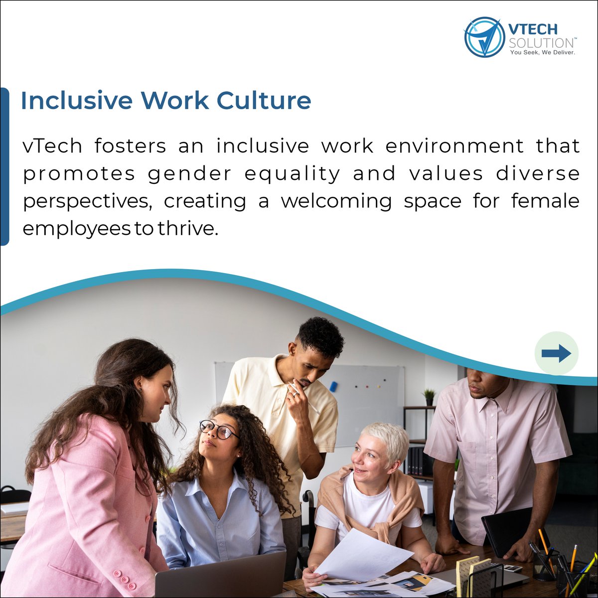 vTech_India's tweet image. Empowering Women, Fueling Innovation! At vTech, we're more than just a workplace – we're a supportive community that fosters growth and celebrates diversity. 

#Innovation #womenatwork #workrule #vtech